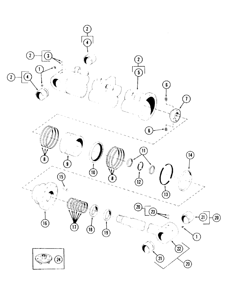 Схема запчастей Case 120 - (209) - HOIST CYLINDER, 10" ID X 58.25" STROKE (35) - HYDRAULIC SYSTEMS