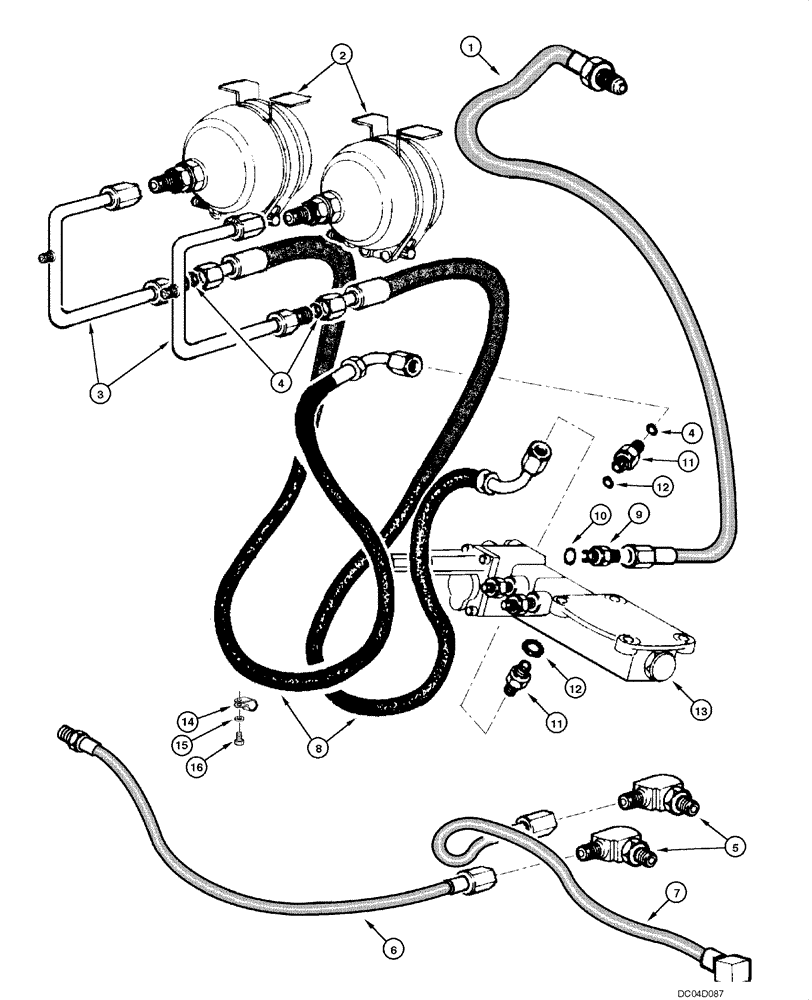 Схема запчастей Case 885 - (07.07[00]) - EMERGENCY BRAKE - ASSEMBLY (07) - BRAKES