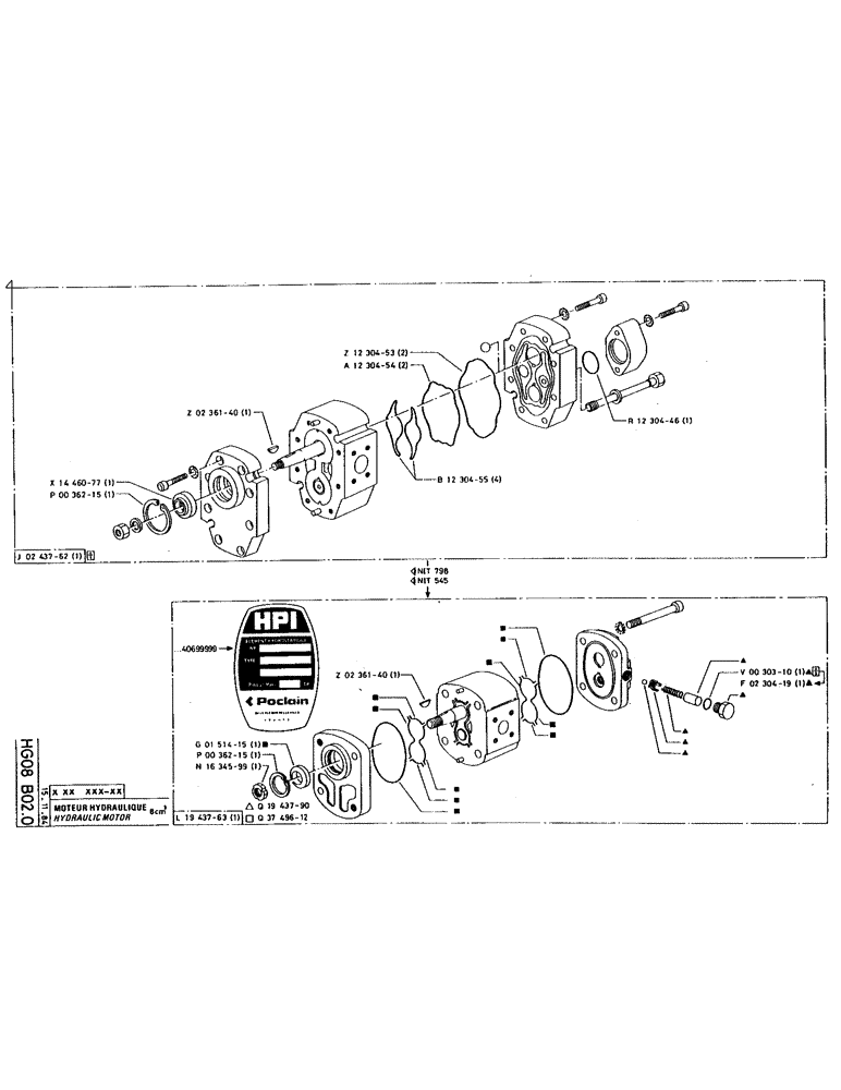 Схема запчастей Case 220 - (148) - HYDRAULIC MOTOR (07) - HYDRAULIC SYSTEM