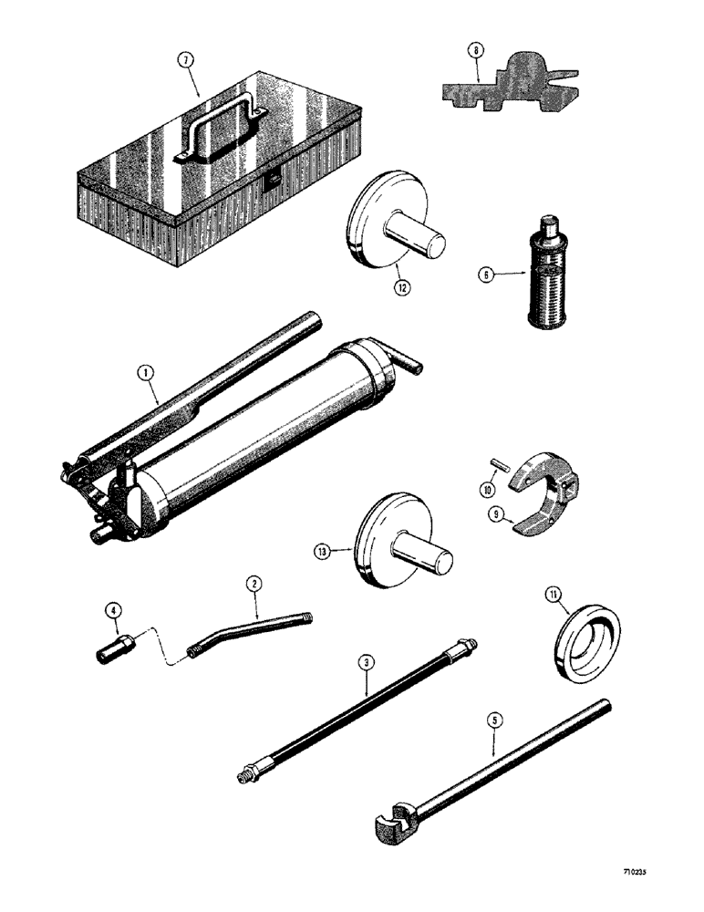 Схема запчастей Case 1150 - (134) - TOOLS (05) - UPPERSTRUCTURE CHASSIS