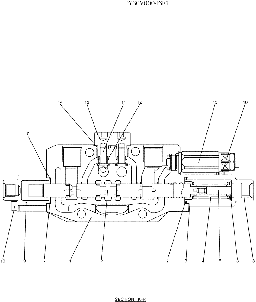Схема запчастей Case CX50B - (07-012) - VALVE ASSY, CONTROL, P/N PY30V00046F1 (35) - HYDRAULIC SYSTEMS