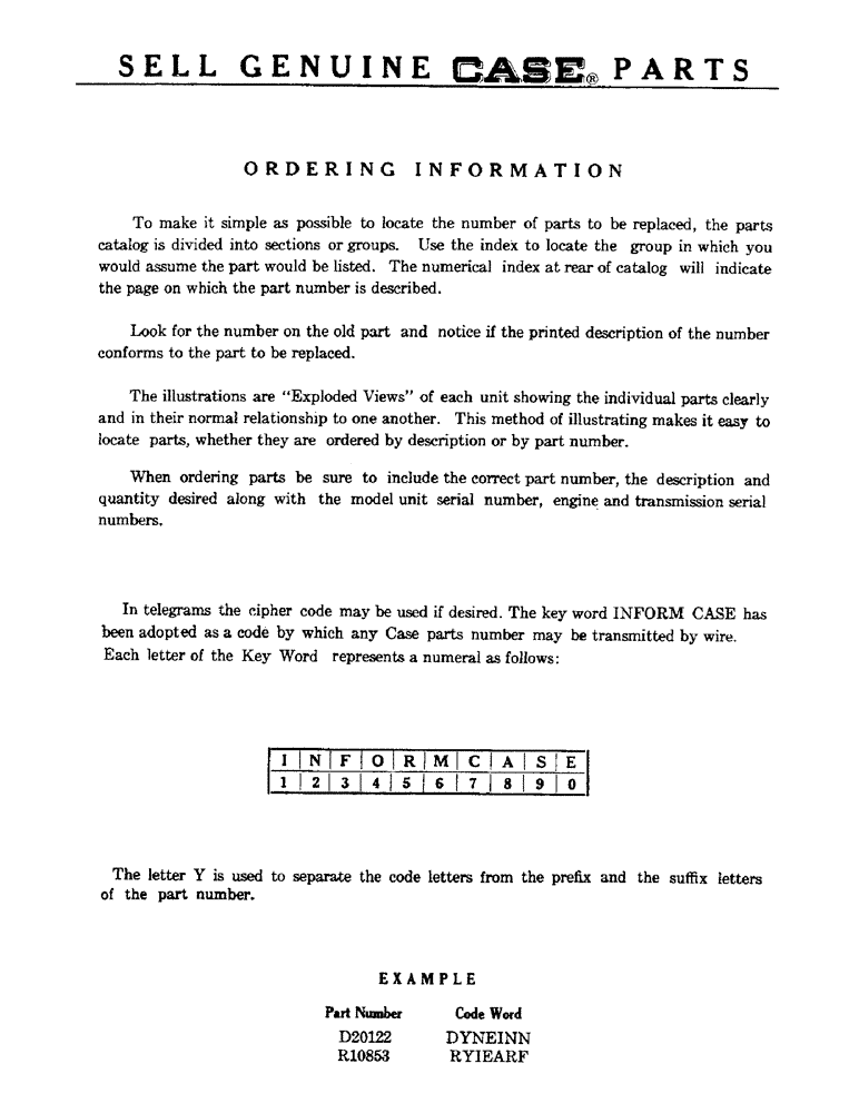 Схема запчастей Case W9 - (003) - ORDERING INFORMATION (00) - PICTORIAL INDEX