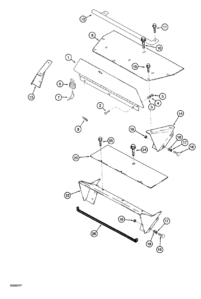 Схема запчастей Case 1150G - (9-032) - INSTRUMENT PANEL COVERS (05) - UPPERSTRUCTURE CHASSIS