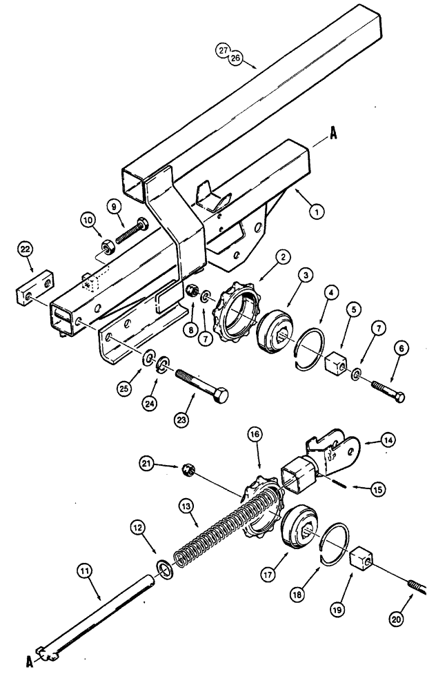 Схема запчастей Case CASE - (9-20) - TRENCHER SPROCKET BOOM AND MOUNTING (09) - CHASSIS