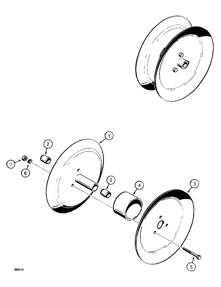 Схема запчастей Case 475 - (256) - SHEAVE, WITH HUB FLANGE (89) - TOOLS