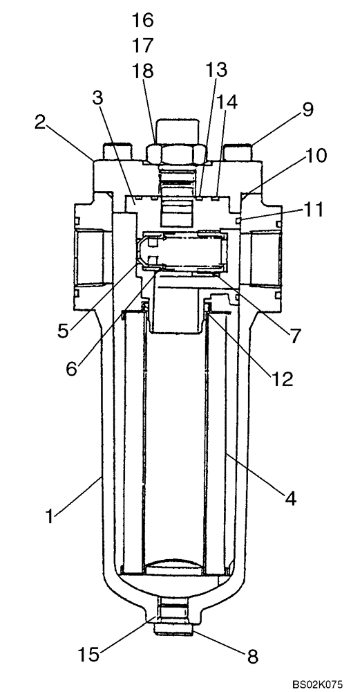 Схема запчастей Case CX210 - (08-70) - FILTER ASSY - AUXILIARY HYDRAULICS (08) - HYDRAULICS
