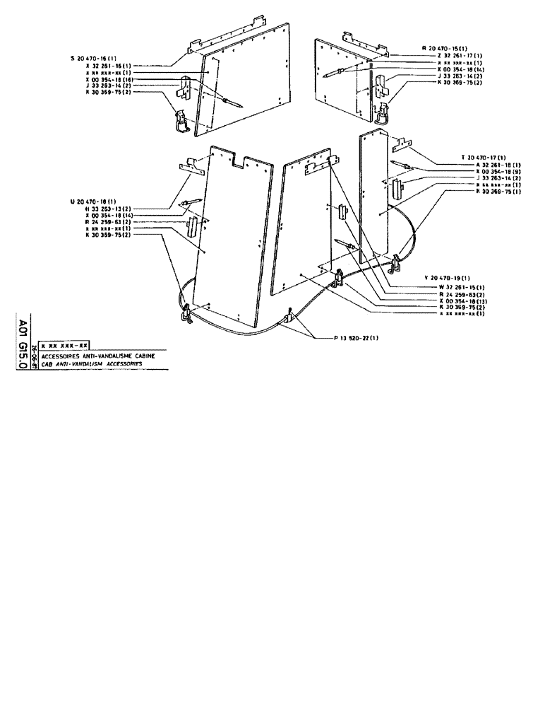 Схема запчастей Case 90BCL - (030) - CAB ANTI-VANDALISM ACCESSORIES (05) - UPPERSTRUCTURE CHASSIS