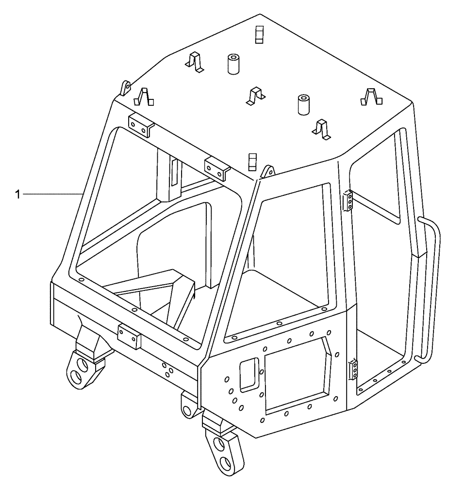 Схема запчастей Case 327B - (51A00001280[001]) - BODY, CAB (8998340165) (10) - Cab/Cowlings