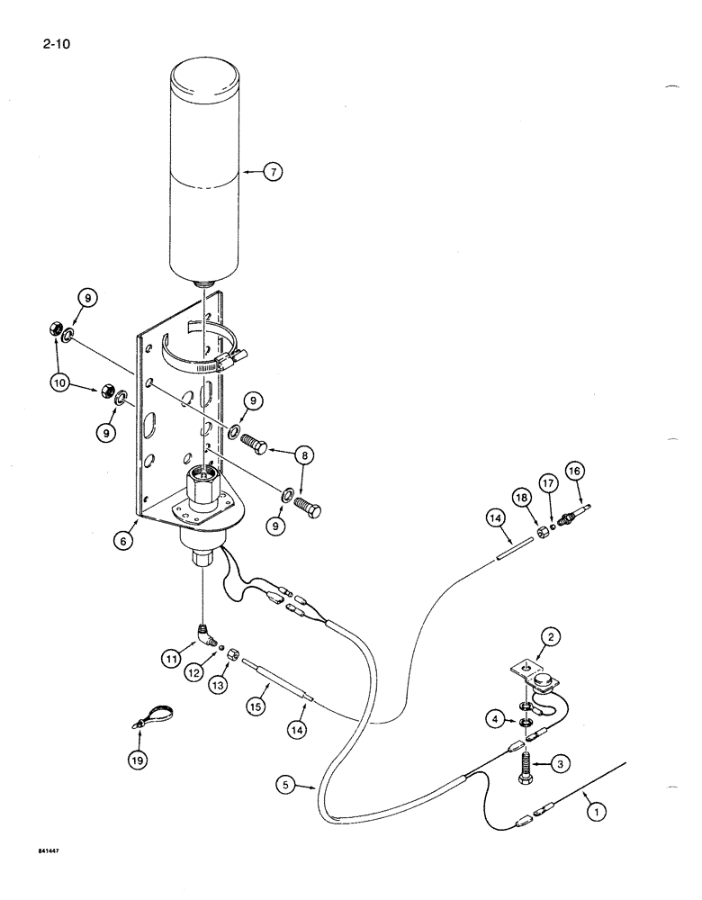 Схема запчастей Case 1085B - (2-010) - COLD WEATHER STARTING SYSTEM (02) - ENGINE