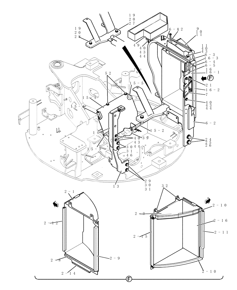 Схема запчастей Case CX27B - (240-01[4]) - HOODS (CANOPY) (90) - PLATFORM, CAB, BODYWORK AND DECALS