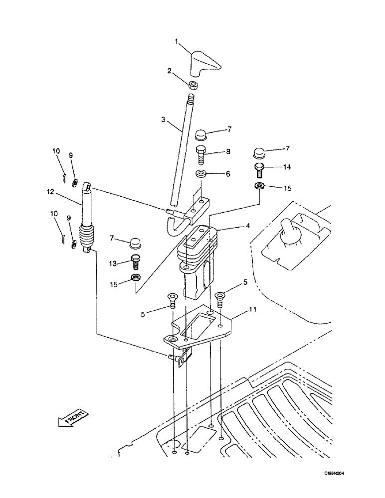 Схема запчастей Case 9007B - (9-28) - DOZER BLADE CONTROL (09) - CHASSIS