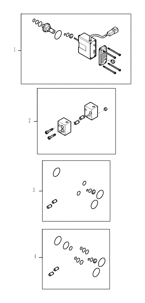 Схема запчастей Case TX945 - (9.00825B[05]) - 3 SPOOL VALVE - COMPONENTS- OPTIONAL CODE 749001081 (35) - HYDRAULIC SYSTEMS