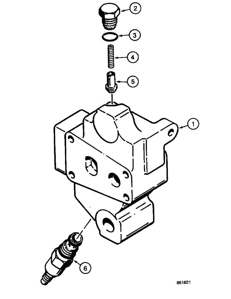Схема запчастей Case 590 - (8-068) - LOADER CONTROL VALVE, OUTLET SECTION, WITH MAIN RELIEF VALVE (08) - HYDRAULICS