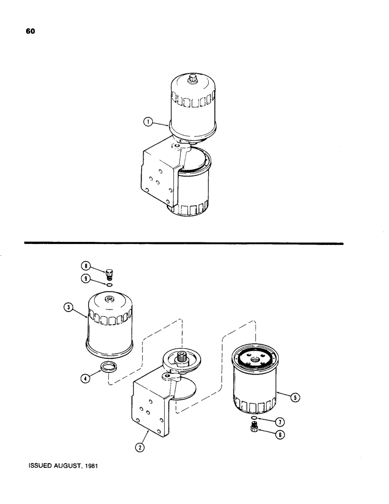 Схема запчастей Case 480C - (060) - FUEL FILTER, 188 DIESEL ENGINE (10) - ENGINE