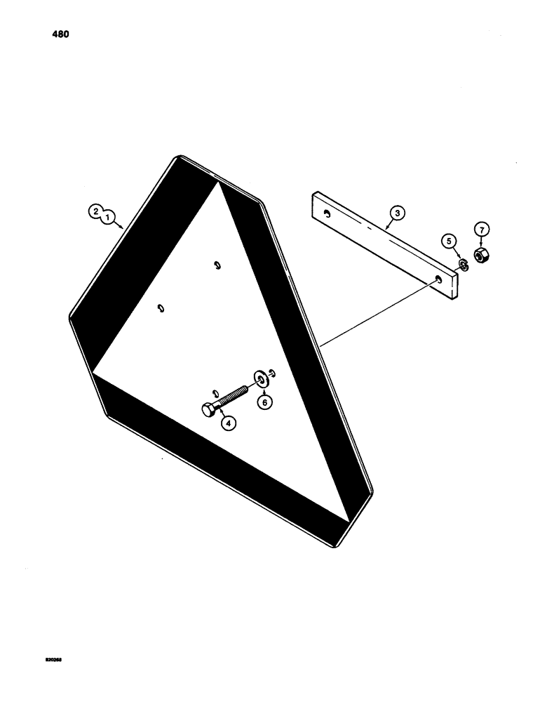 Схема запчастей Case W24C - (480) - SLOW MOVING VEHICLE EMBLEM (09) - CHASSIS/ATTACHMENTS
