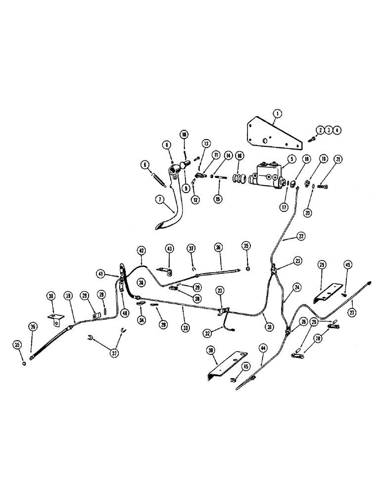 Схема запчастей Case W9A - (070) - HYDRAULIC BRAKE SYSTEM (07) - BRAKES