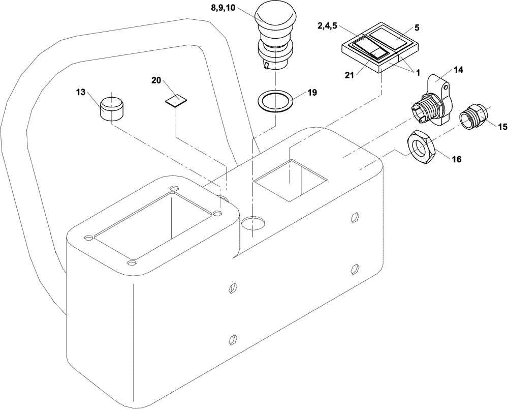 Схема запчастей Case DV204 - (04-403-2/124[01]) - SIDE INSTRUMENT PANEL (06) - ELECTRICAL SYSTEMS