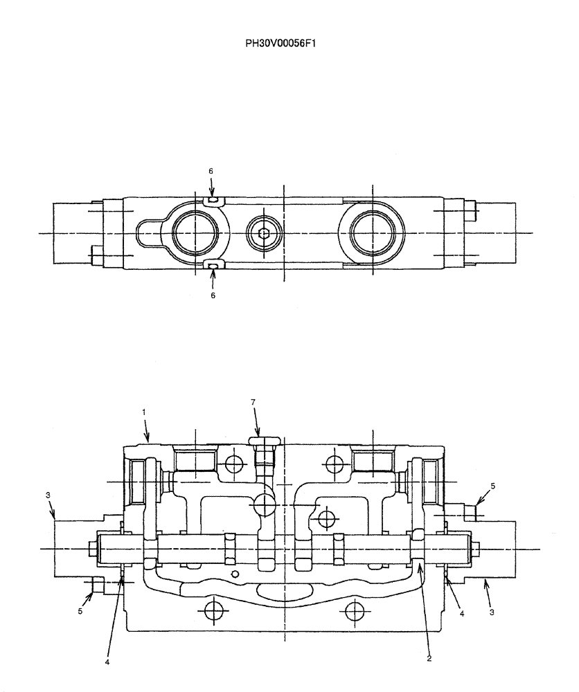Схема запчастей Case CX50B - (07-013) - VALVE ASSY, CONTROL (INLET) (PH30V00056F1) ELECTRICAL AND HYDRAULIC COMPONENTS
