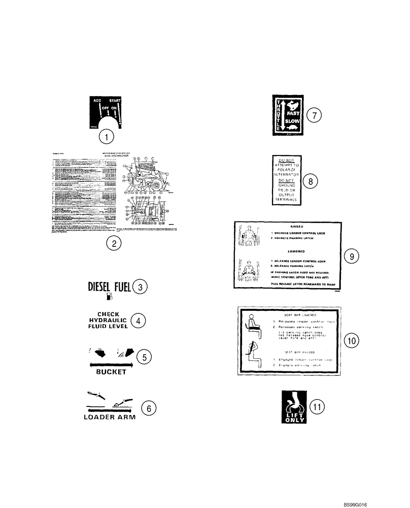 Схема запчастей Case 1845C - (09-57) - DECALS - SPANISH (09) - CHASSIS/ATTACHMENTS