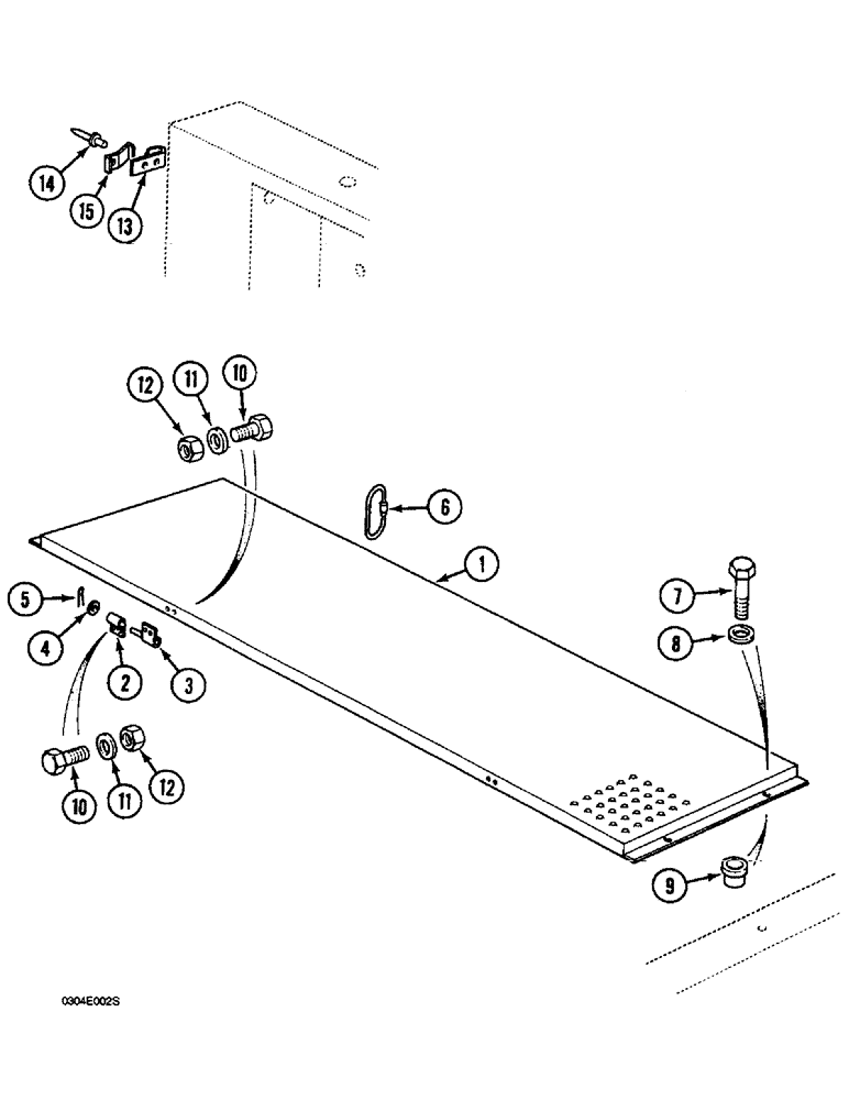 Схема запчастей Case 1088 - (9C-6) - OPERATOR PLATFORM, P.I.N. FROM 19801 TO XXXXX (09) - CHASSIS/ATTACHMENTS