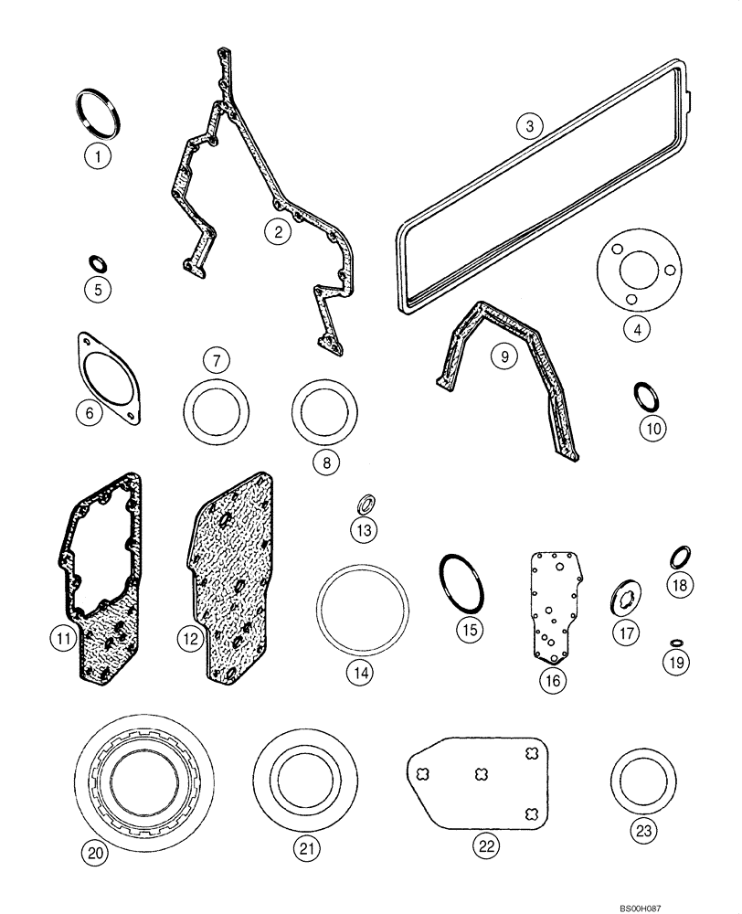 Схема запчастей Case CX290 - (02-22) - GASKET KIT (02) - ENGINE