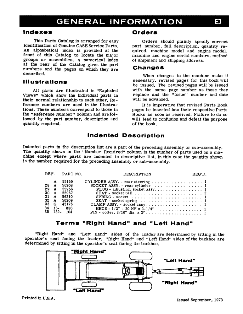 Схема запчастей Case 33S - (003) - GENERAL INFORMATION 