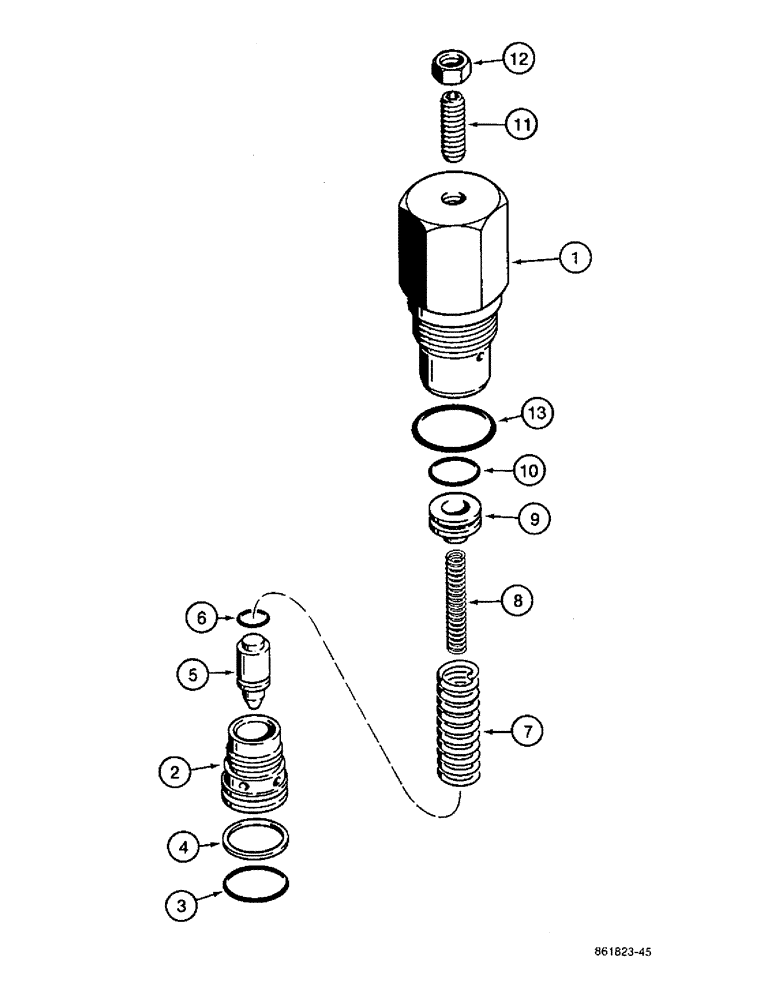 Схема запчастей Case 590 - (8-072) - LOADER CONTROL VALVE, CIRCUIT RELIEF VALVE (08) - HYDRAULICS
