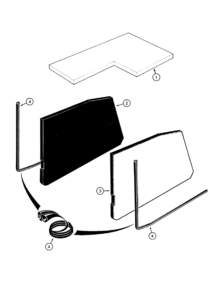 Схема запчастей Case 580SK - (9-104) - NOISE REDUCTION PADS (09) - CHASSIS/ATTACHMENTS