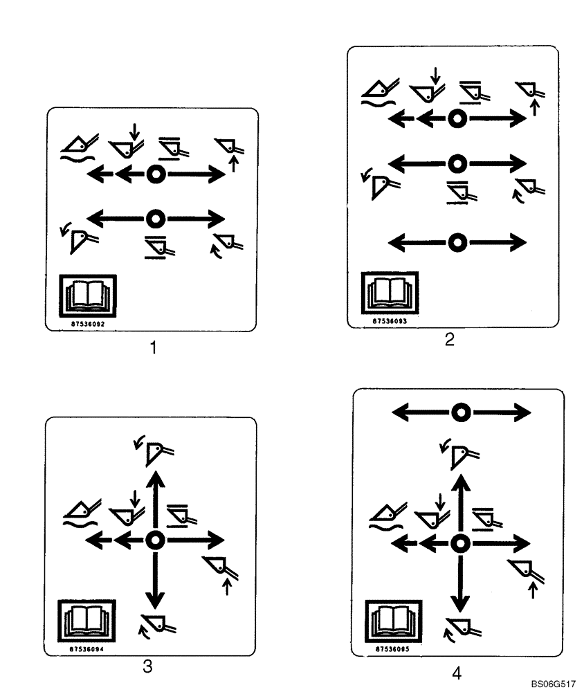 Схема запчастей Case 621F - (90.108.07) - DECALS - LOADER CONTROL (90) - PLATFORM, CAB, BODYWORK AND DECALS