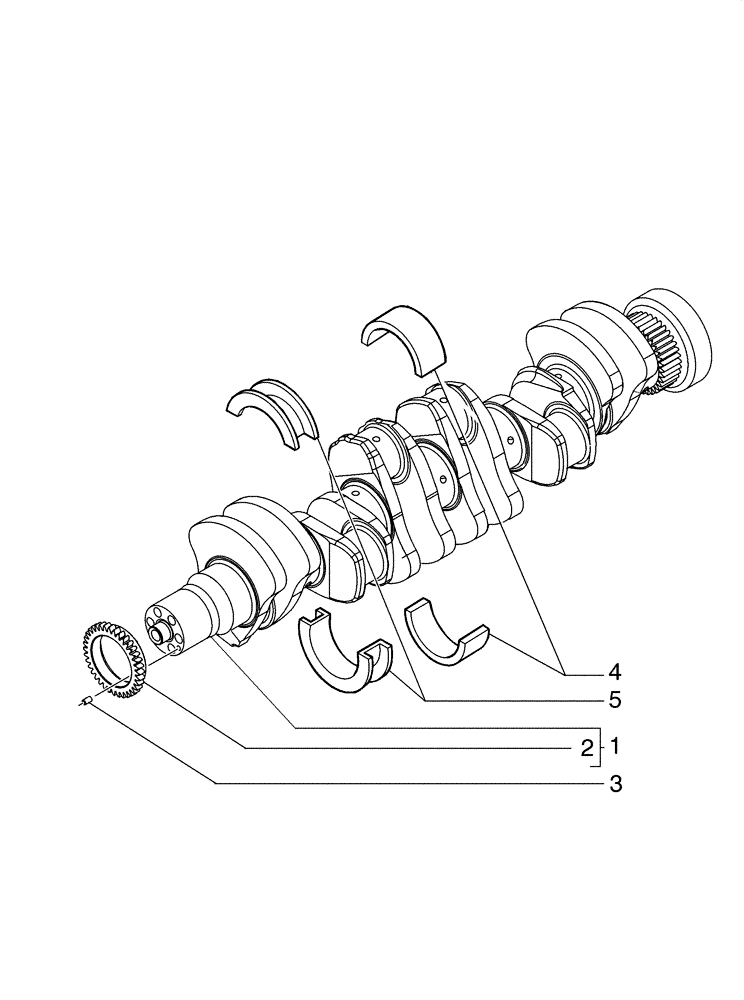 Схема запчастей Case 885B - (02-15[01]) - CRANKSHAFT (02) - ENGINE