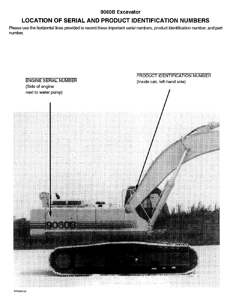 Схема запчастей Case 9060B - (1-2) - LOCATION OF SERIAL AND PRODUCT IDENTIFICATION NUMBERS (00) - PICTORIAL INDEX
