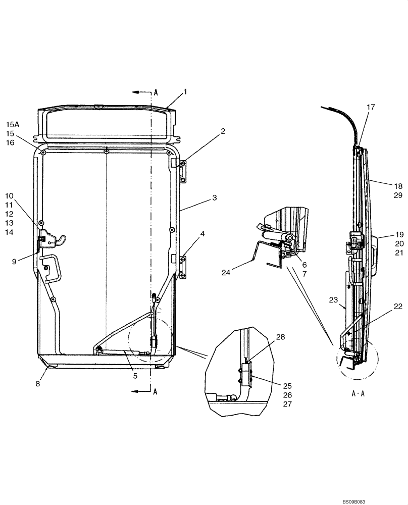 Схема запчастей Case 420CT - (09-33) - DEMOLITION DOOR (09) - CHASSIS