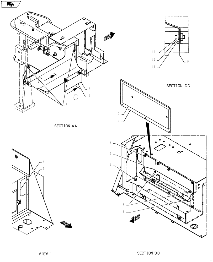 Схема запчастей Case CX55BMSR - (01-050[02]) - CONTROLS, OPERATORS (CANOPY) (90) - PLATFORM, CAB, BODYWORK AND DECALS