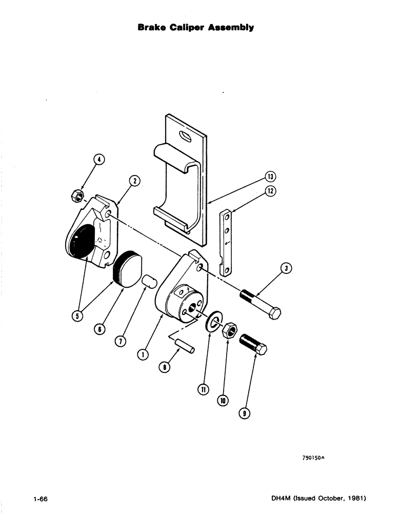 Схема запчастей Case DH4B - (1-66) - BRAKE CALIPER ASSEMBLY (33) - BRAKES & CONTROLS
