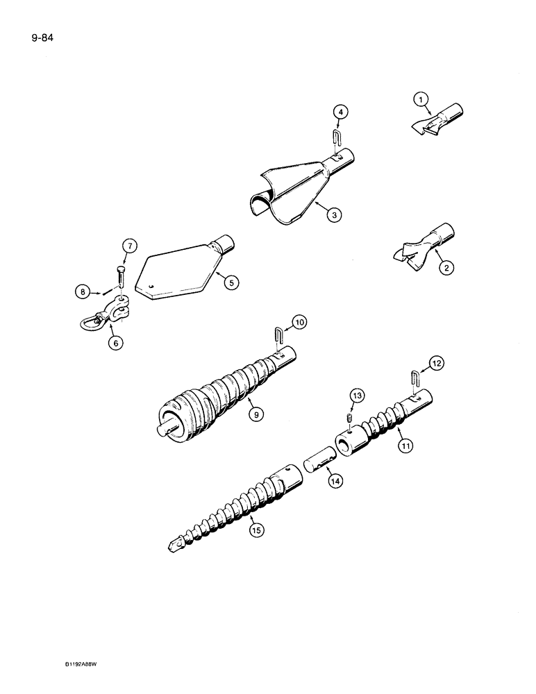 Схема запчастей Case 360 - (9-084) - HYDRA-BORER BORING ATTACHMENTS (09) - CHASSIS/ATTACHMENTS