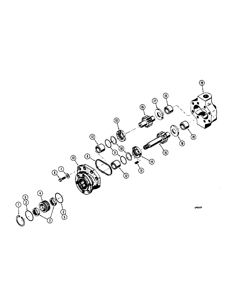 Схема запчастей Case W7 - (218) - A17393 AND L30054 CONVERTER CHARGING PUMP (06) - POWER TRAIN