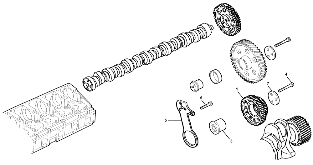 Схема запчастей Case 327B - (01A02000269[001]) - TIMING SYSTEM - IDLER GEAR SM (87600159) (01) - ENGINE