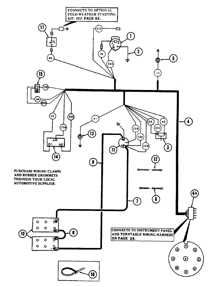 Схема запчастей Case 880B - (054) - ENGINE WIRING HARNESS, (USED ON UNITS WITH PIN 6201601 THRU 6201616 AND 6201618) (06) - ELECTRICAL SYSTEMS