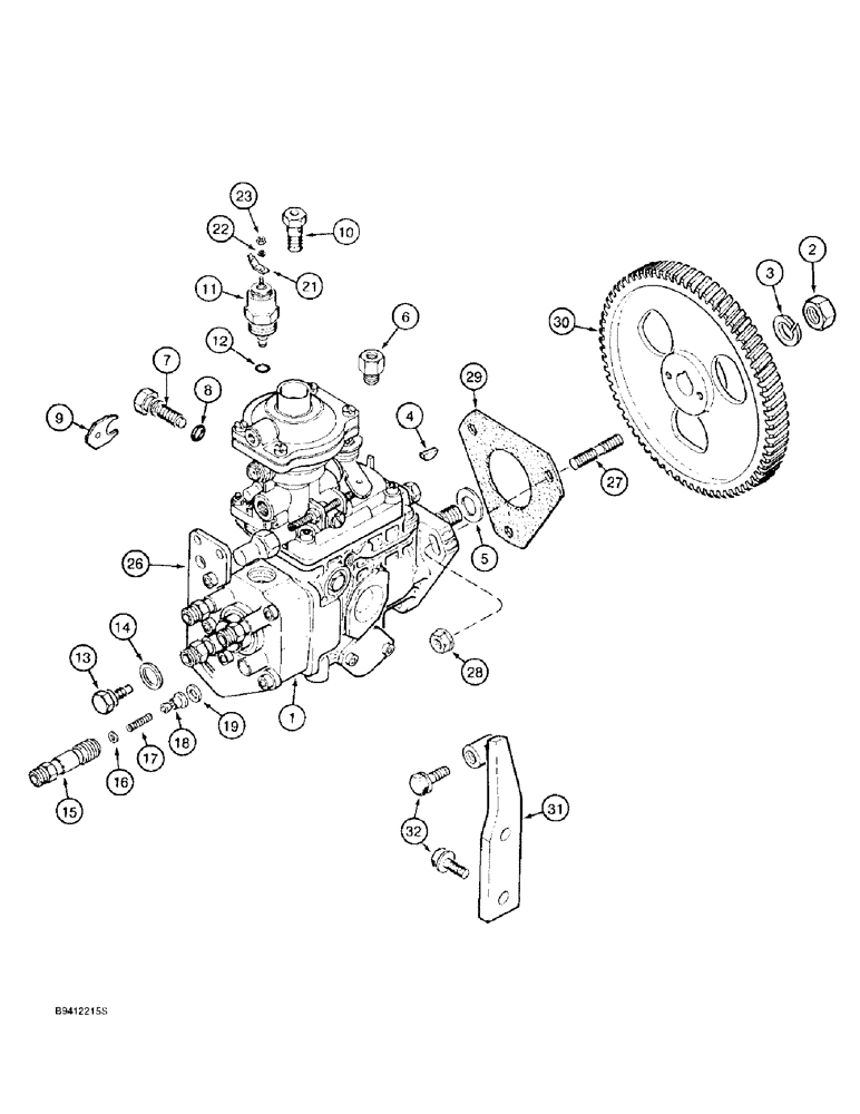 Схема запчастей Case 9020B - (3-022) - FUEL INJECTION PUMP AND DRIVE, 4TA-390 ENGINE, PRIOR TO P.I.N. DAC0202001 (03) - FUEL SYSTEM