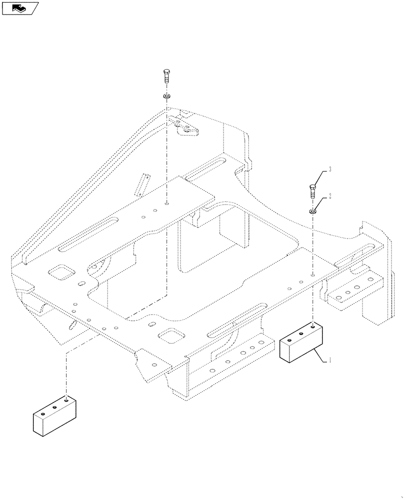 Схема запчастей Case 1021F - (44.151.01) - REAR AXLE STOPS (27) - REAR AXLE SYSTEM