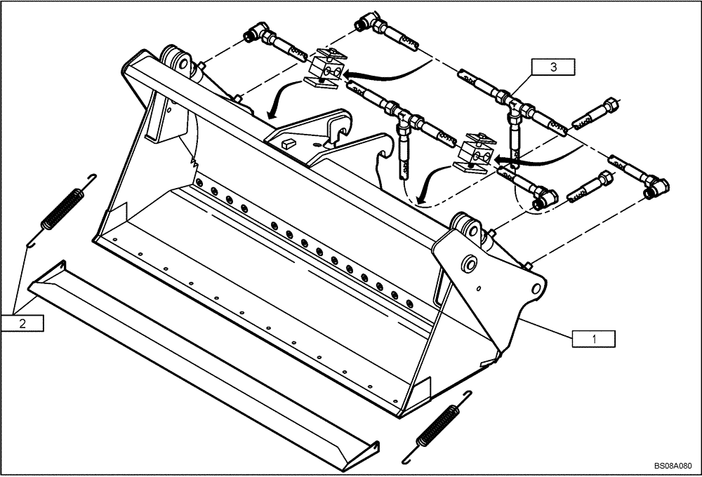 Схема запчастей Case 321D - (64.010[4552825000]) - CLAMSHELL MOUNTING PARTS 95M3O.Z.-2050BR (82) - FRONT LOADER & BUCKET