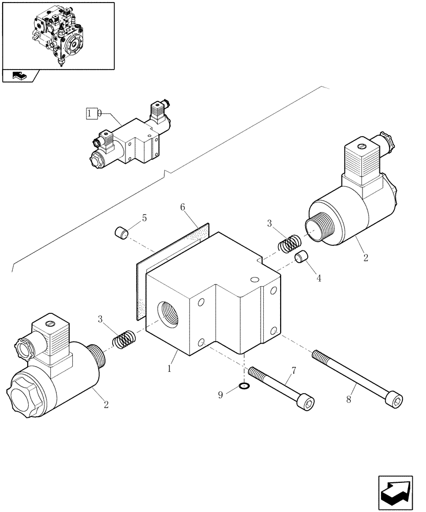 Схема запчастей Case 21E - (1.82.3[10]) - SOLENOID VALVE (07) - HYDRAULIC SYSTEMS