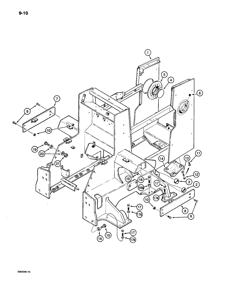 Схема запчастей Case 650 - (9-10) - MAIN FRAME (09) - CHASSIS/ATTACHMENTS