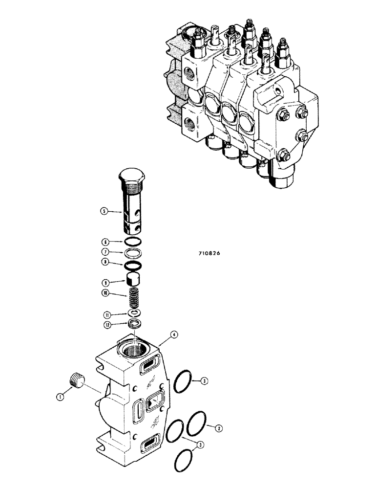 Схема запчастей Case 35 - (302) - D54597 BACKHOE INLET SECTION 