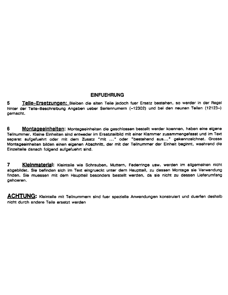 Схема запчастей Case 688 - (01-7) - EINFUEHRUNG 