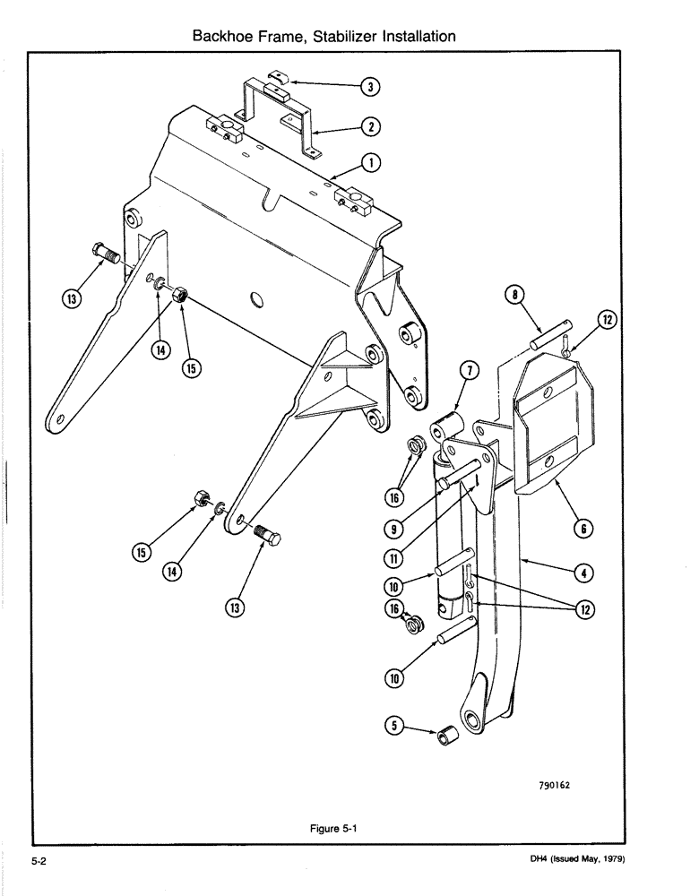 Схема запчастей Case DH4 - (5-02) - BACKHOE FRAME, STABILIZER INSTALLATION (89) - TOOLS
