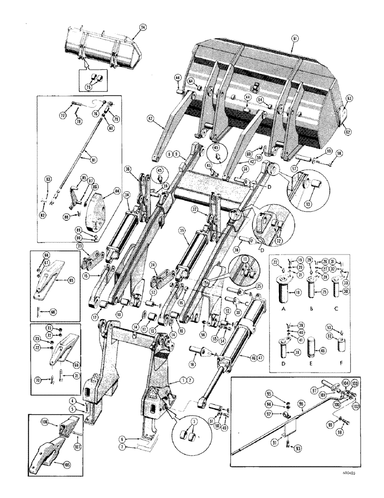 Схема запчастей Case 1000D - (202) - LOADER (05) - UPPERSTRUCTURE CHASSIS