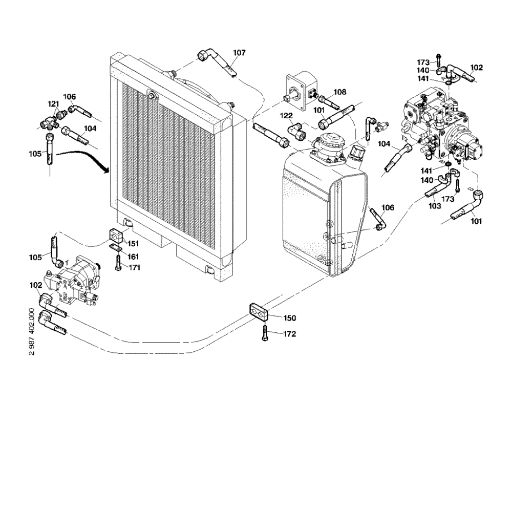 Схема запчастей Case 321D - (20.100[2987402000]) - HYDRAULIC SYSTEM DRIVING (35) - HYDRAULIC SYSTEMS