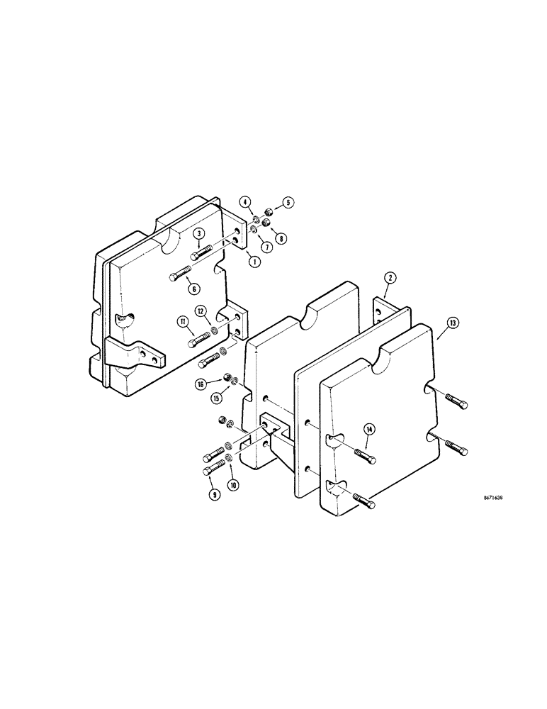 Схема запчастей Case 1150 - (202[1]) - COUNTERWEIGHT (USED WITH E-30SG WINCH) (05) - UPPERSTRUCTURE CHASSIS