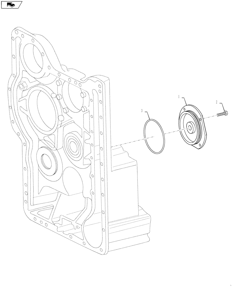Схема запчастей Case 1121F - (21.116.13) - EMERGENCY STEERING PUMP (21) - TRANSMISSION